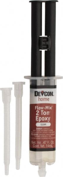 Devcon 2 Ton Clear Two-Part Epoxy Adhesive - Base & Accelerator (B/A) - 50  ml Cartridge - 14260