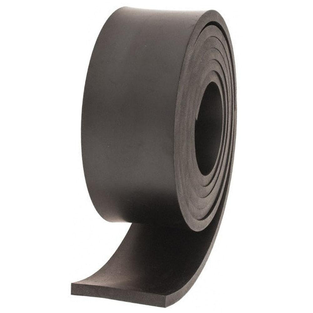 Neoprene Rubber Roll, 36W x 10 ft.L x 1/8Thick, 30A, Plain Backing Type, 350% Elongation, Black