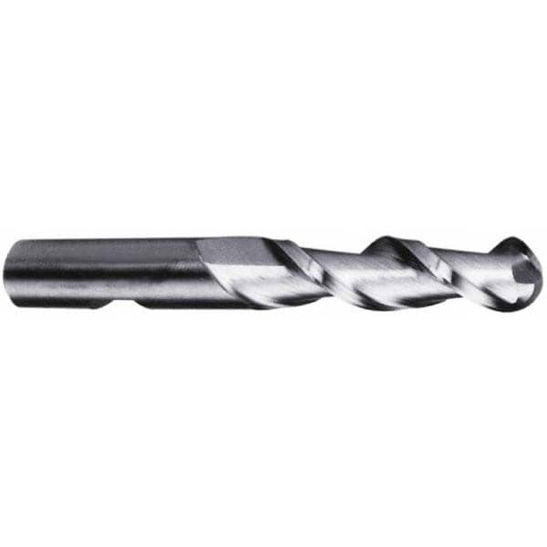 Hertel 12860 Ball End Mill: 0.4375" Dia, 1" LOC, 2 Flute, Cobalt Image