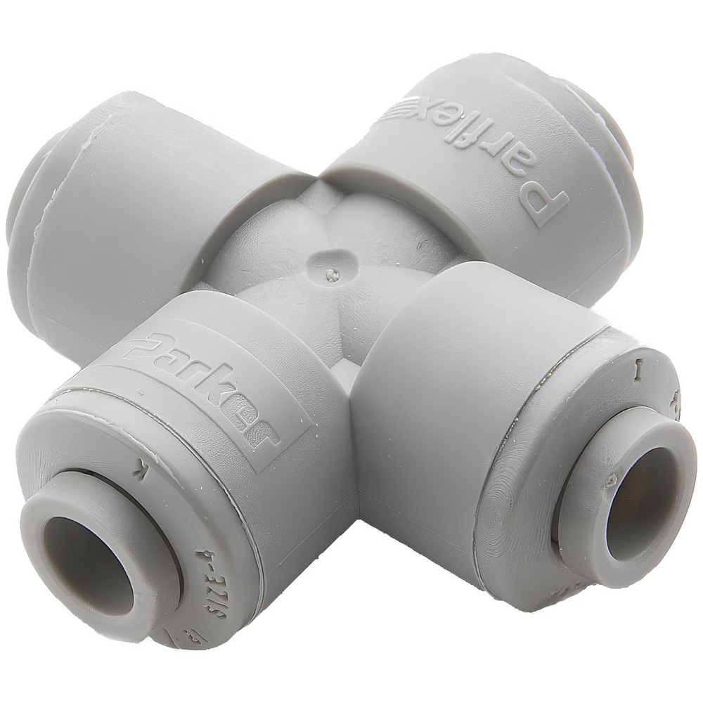 Push-To-Connect Tube to Tube Tube Fitting: Cross, 1/4" OD