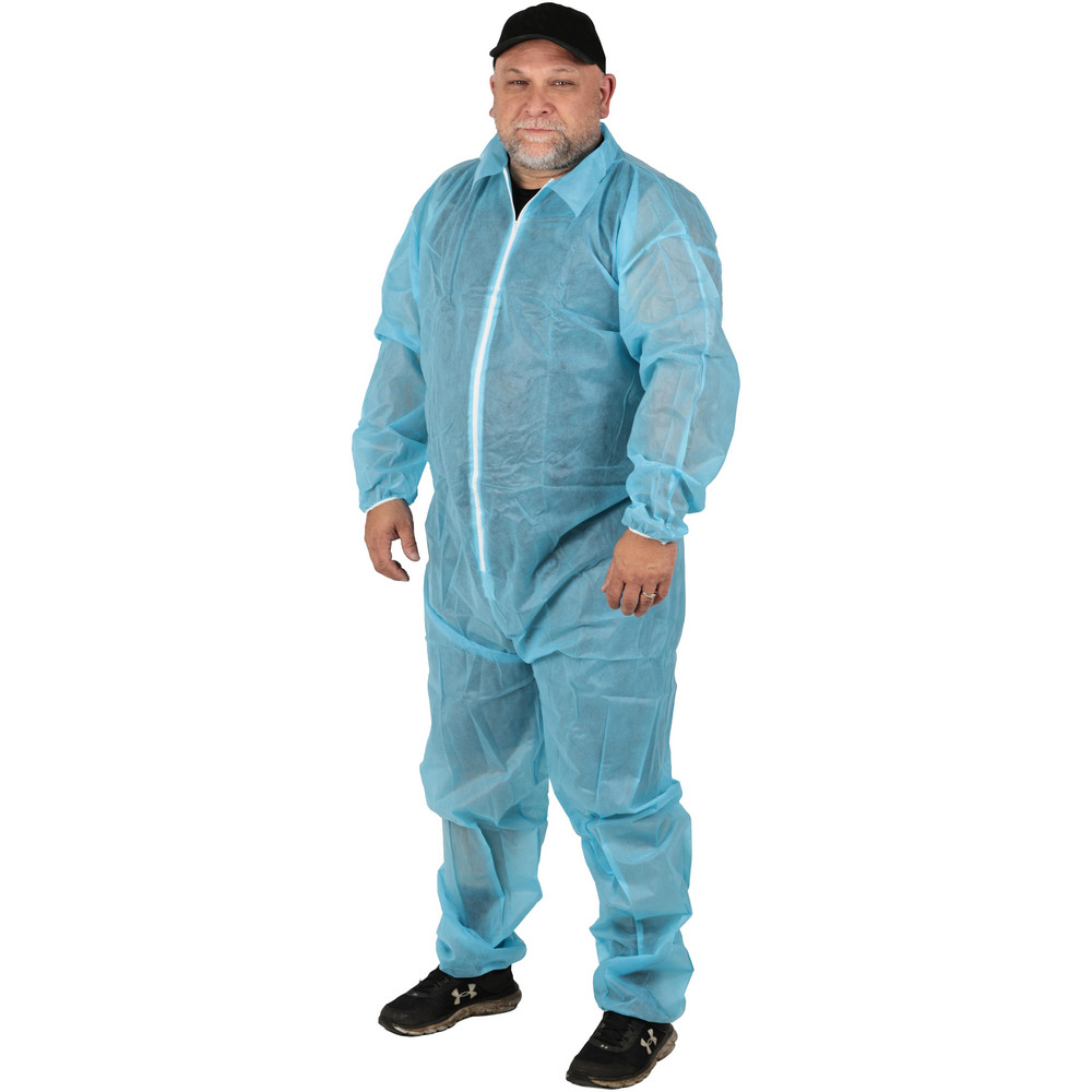 PRO-SAFE - Disposable Coveralls: Size Large, 1.6000 oz