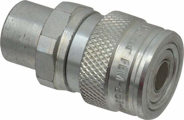 Parker FEM-251-4FP-NL Hydraulic Hose Coupler: No Lock Female Pipe Thread Coupler1/4", 1/4-18, 4,568 psi Image