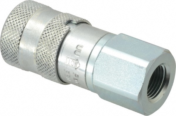 Parker FEM-371-6FP Hydraulic Hose Coupler: No Lock Female Pipe Thread Coupler3/8", 3/8-18, 3,625 psi Image