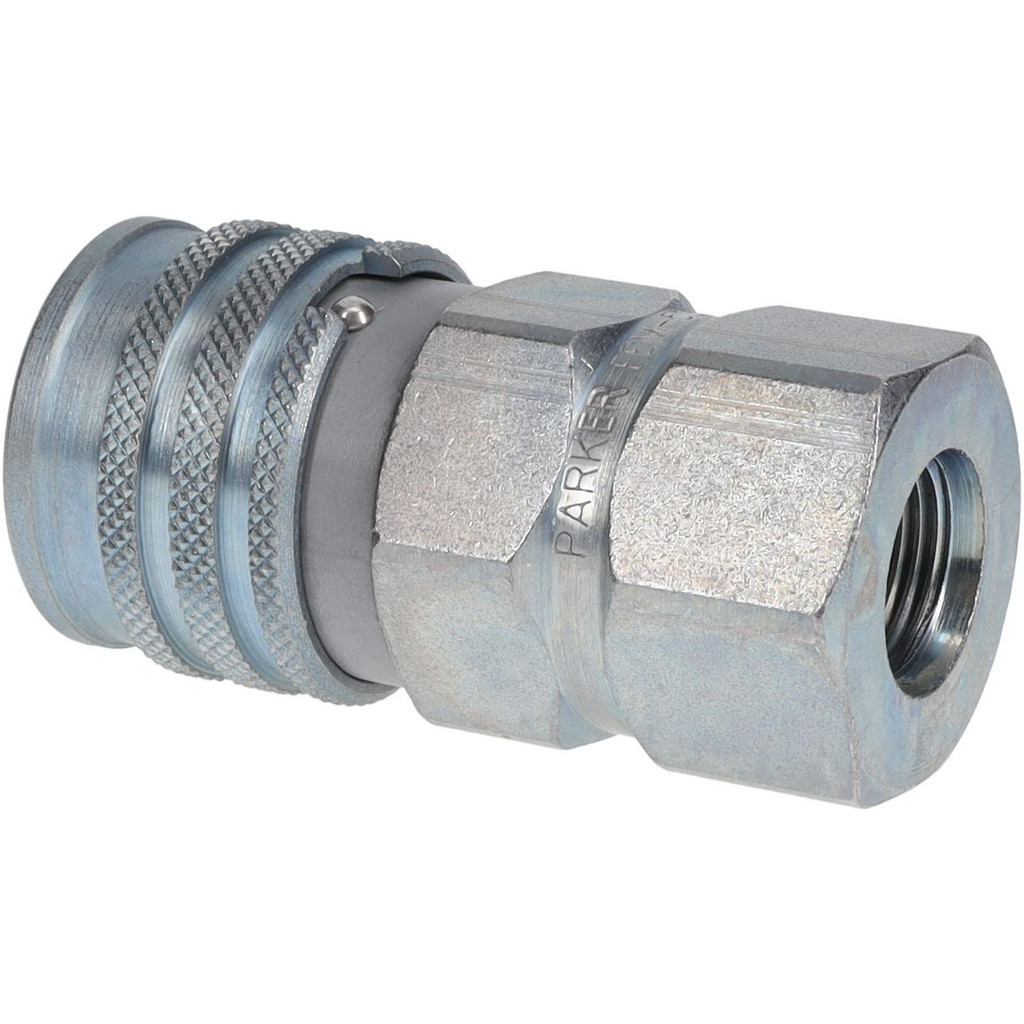 Parker FEM-501-8FO Hydraulic Hose Female Straight Thread Coupler: 1/2", 3/4-16, 3,625 psi Image