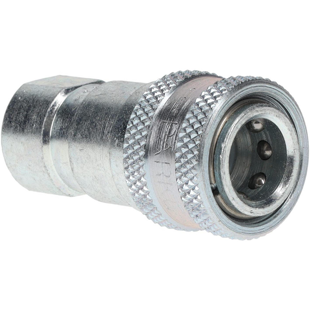 Parker Hydraulic Hose Female Pipe Rigid Fitting: 1/8" Hose Size, 1/8" Thread, 5000 psi - Steel, NPTF, Threaded | Part #H1-62