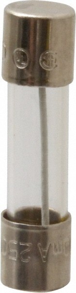 Cartridge Time Delay Fuse: 0.2 A, 20 mm OAL, 5 mm Dia