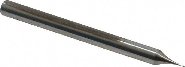 Value Collection 856-.010 Square End Mill: 0.01 Dia, 0.015 LOC, 1/8 Shank Dia, 1-1/2 OAL, 2 Flutes, High Speed Steel Image