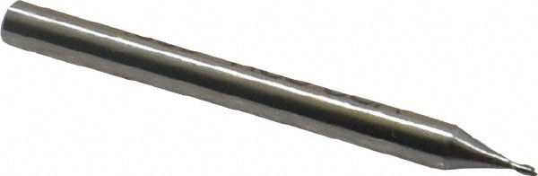 Value Collection 856-.030 Square End Mill: 1/32 Dia, 0.045 LOC, 1/8 Shank Dia, 1-1/2 OAL, 2 Flutes, High Speed Steel Image