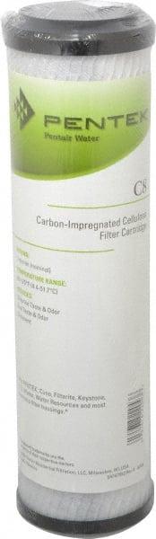 Pentair 155220-43 Plumbing Cartridge Filter: 2-5/8" OD, 9-3/4" Long, 1 micron, Carbon Impregnated Cellulose 