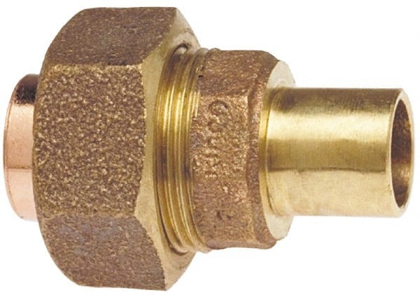 NIBCO B257100 Cast Copper Pipe Union: 3/4" Fitting, FTG x F, Pressure Fitting 