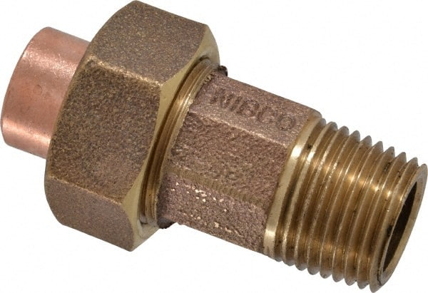 733-3-LF 2EA NIBCO copper 1/2" x 1/2" Thread Cast Union Fittings 