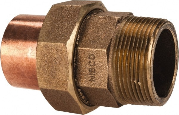 Cast Copper Pipe Union: 2 Fitting, C x C, Pressure Fitting