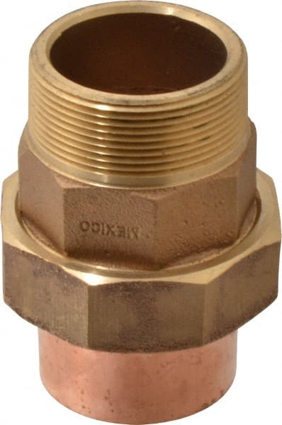 Cast Copper Pipe Union: 1 Fitting, C x M, Pressure Fitting