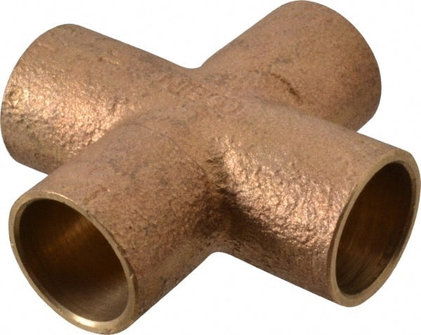 NIBCO - Cast Copper Pipe Cross: 1/2″ Fitting, C x C x C, Pressure