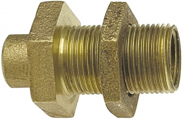 NIBCO B351350 Cast Copper Pipe Bulkhead: 3/4" Fitting, C x F, Pressure Fitting Image