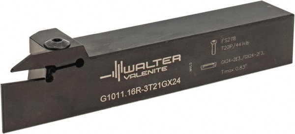 Walter - Indexable Grooving-Cutoff Toolholder: G1011.12R-3T21GX24