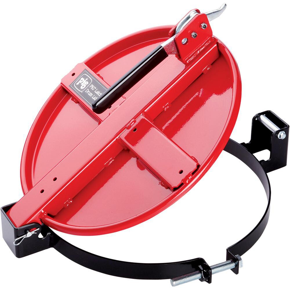 Drum Covers, Liners & Sheets; Compatible Drum Capacity (Gal): 5.00; 8.00; 10.00; 16.00 ; Type: Lid with Gasket ; Material: Powder Coated Steel ; Color: Red ; Closure Type: One-Hand Latch ; Anti-static: No