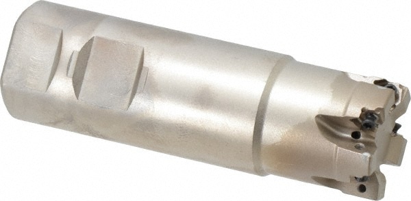 Seco 2770602 1-1/4" Cut Diam, 0.157" Max Depth, 1-1/4" Shank Diam, Weldon Shank, 4" OAL, Indexable Square-Shoulder End Mill Image