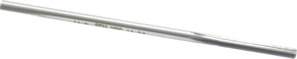 Made in USA 433-0.1930 Chucking Reamer: 0.193" Dia, 5" OAL, 1-1/4" Flute Length, Straight Shank, High Speed Steel Image