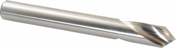 Spotting Drill: 1" Dia, 90 ° Point, 8" OAL, High Speed Steel