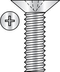 Value Collection MS24693-S278 Machine Screw: #10-32 x 1-1/4", Flat Head, Phillips Image