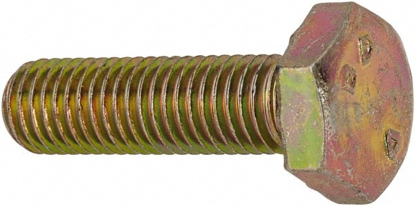 Made in North America BH025F088N Hex Head Cap Screw: 1/4-28 x 7/8", Grade 8 Steel, Zinc-Plated 