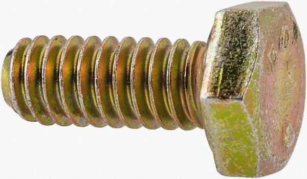 Made in North America BH025C063N Hex Head Cap Screw: 1/4-20 x 5/8", Grade 8 Steel, Zinc-Plated Image