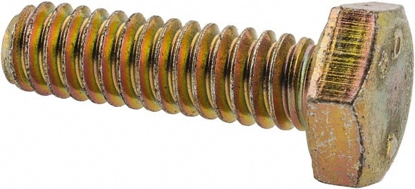 Made in North America BH025C088N Hex Head Cap Screw: 1/4-20 x 7/8", Grade 8 Steel, Zinc-Plated 