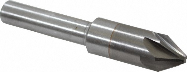 M.A. Ford. 78037501 3/8" Head Diam, 1/4" Shank Diam, 6 Flute 60&deg; Solid Carbide Countersink Image