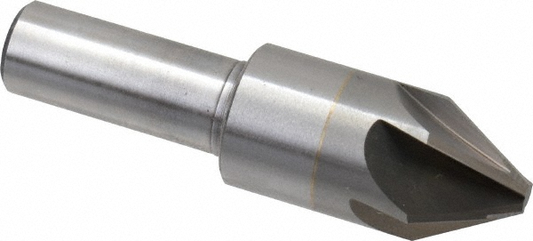 Countersink: 3/4" Head Dia, 60.00 deg Included Angle, 6 Flute, Solid Carbide, Right Hand Cut - 1/2" Shank Dia, 2-3/4" OAL, Bright/Uncoated Finish