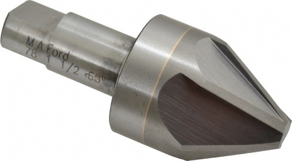 M.A. Ford. 78150001 1-1/2" Head Diam, 3/4" Shank Diam, 6 Flute 60° Solid Carbide Countersink Image