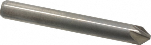 M.A. Ford® Countersink: 3/16" Head Dia, 82 deg Included Angle, 6 Flute, Solid Carbide, Right Hand Cut - 3/16" Shank Dia, 1-1/2" OAL, Bright/Uncoated