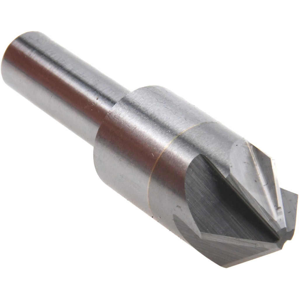 M.A. Ford® Countersink: 5/8" Head Dia, 82 deg Included Angle, 6 Flute, Solid Carbide, Right Hand Cut - 3/8" Shank Dia, 2-3/8" OAL, Bright/Uncoated