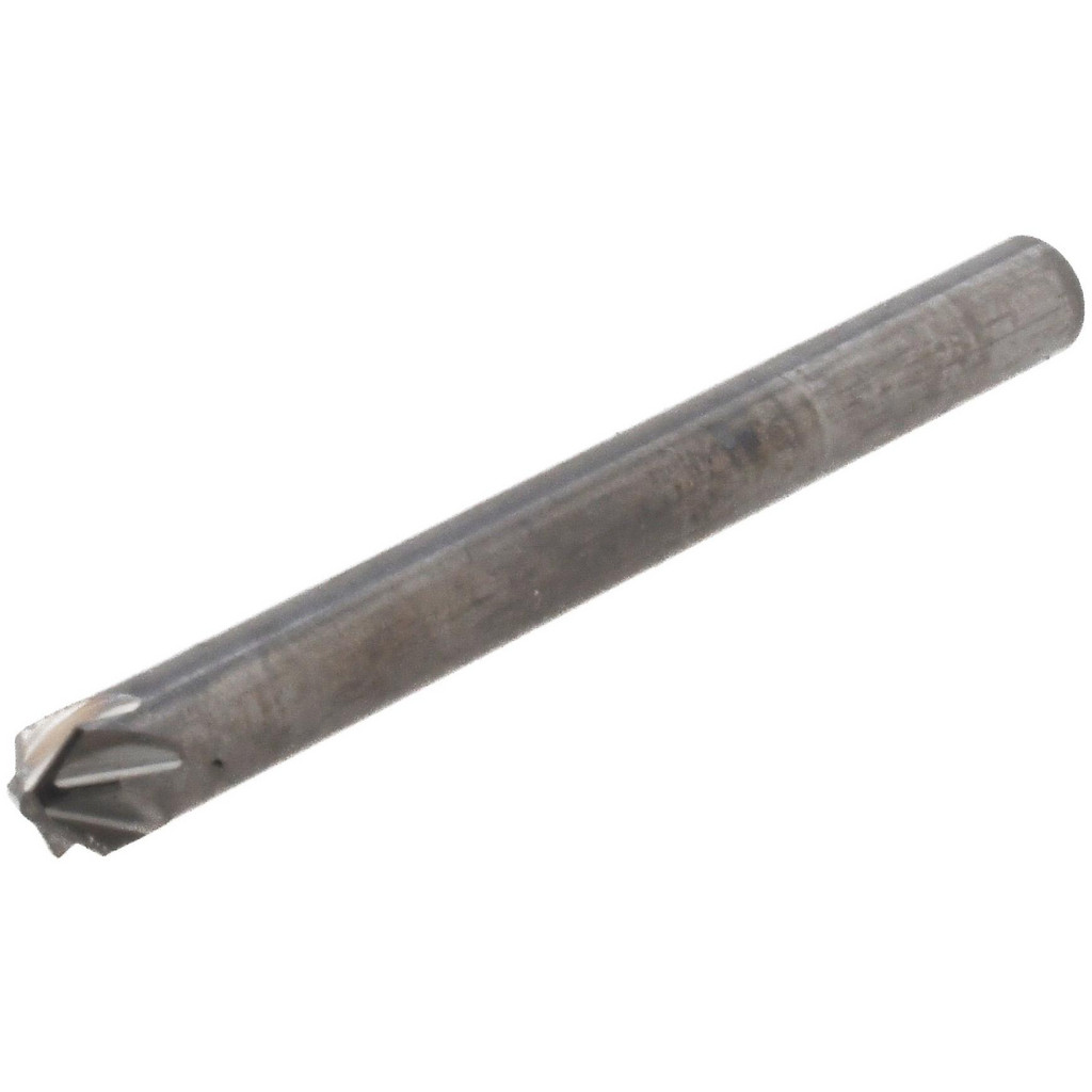 M.A. Ford® Countersink: 1/8" Head Dia, 100 deg Included Angle, 6 Flute, Solid Carbide, Right Hand Cut - 1/8" Shank Dia, 1-1/2" OAL, Bright/Uncoated