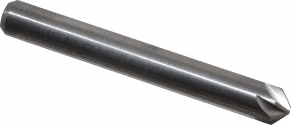 M.A. Ford® Countersink: 3/16" Head Dia, 100 deg Included Angle, 6 Flute, Solid Carbide, Right Hand Cut - 3/16" Shank Dia, 1-1/2" OAL
