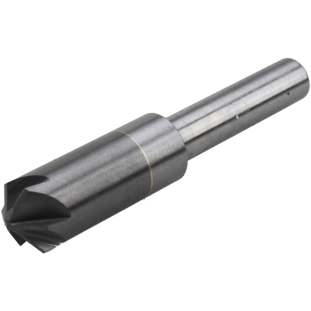 M.A. Ford® Countersink: 3/8" Head Dia, 120 deg Included Angle, 6 Flute, Solid Carbide, Right Hand Cut - 1/4" Shank Dia, 2" OAL, Bright/Uncoated Finish