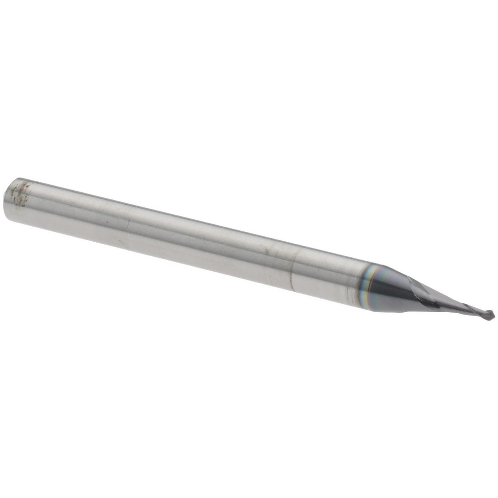 Harvey Tool Spotting Drill: 0.0300" Dia, 90 deg, 1.5000" OAL, Solid Carbide - 0.0900" Flute Length, 0.1250" Shank Dia, AlTiN Finish, Right Hand Cut