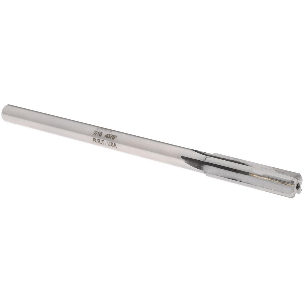 Made in USA 240014 Chucking Reamer: 7/16" Dia, 7" OAL, 1-3/4" Flute Length, Straight Shank, Solid Carbide Image