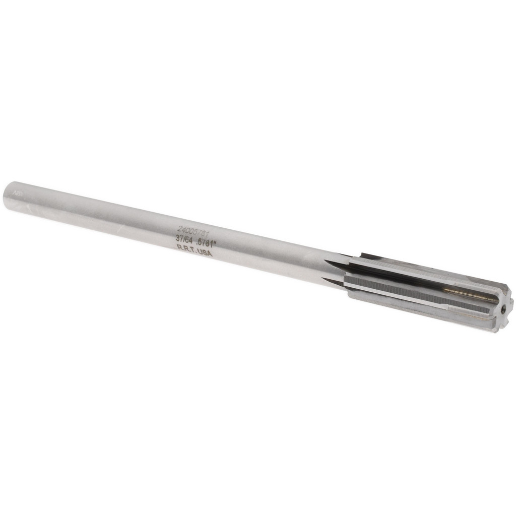 Made in USA 24005781 Chucking Reamer: 37/64" Dia, 8" OAL, 2" Flute Length, Straight Shank, Solid Carbide Image