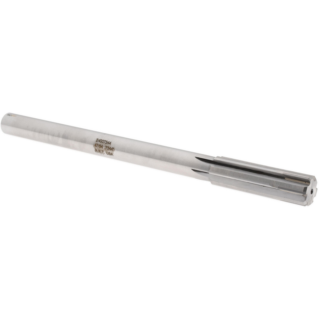 Made in USA 24007344 Chucking Reamer: 47/64" Dia, 9-1/2" OAL, 2-1/2" Flute Length, Straight Shank, Solid Carbide Image