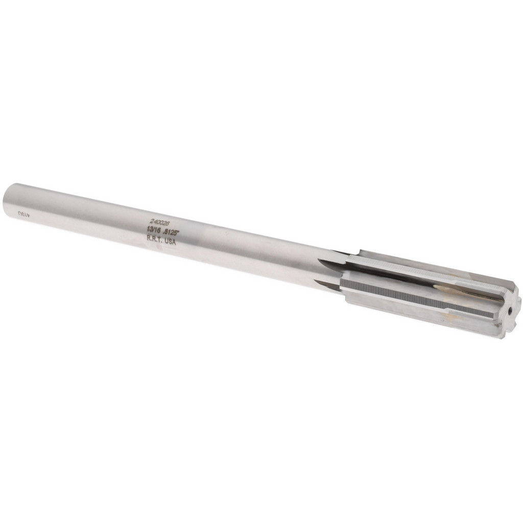 Made in USA 240026 Chucking Reamer: 13/16" Dia, 9-1/2" OAL, 2-1/2" Flute Length, Straight Shank, Solid Carbide Image