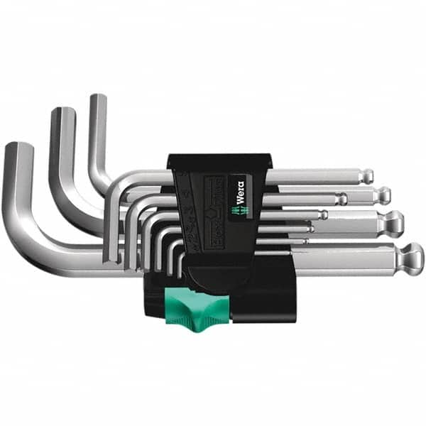 Wera 5133163001 Hex Key Sets; Ball End: Yes ; Hex Size: 1.5 - 10 mm ; Hex Size Range (mm): 1.5 - 10 ; Arm Style: Long ; Metric Hex Sizes: 1.5, 2, 2.5, 3, 4, 5, 6, 8, 10 
