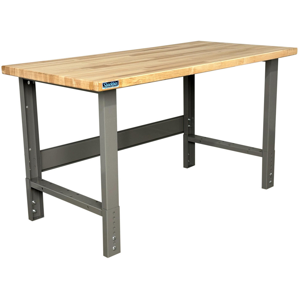 Stackbin - Stationary Work Table: 48" Wide, 36" Deep, 34 to 34" High ...
