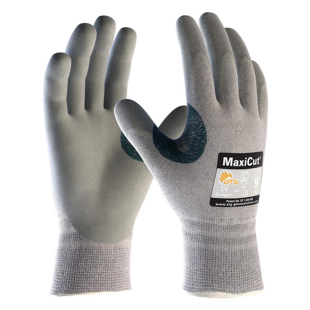 Cut, Puncture & Abrasive-Resistant Gloves: Size L, ANSI Cut A4, ANSI Puncture 3, Nitrile, Dyneema