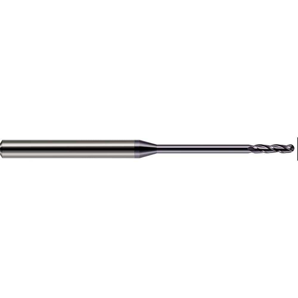 Harvey Tool 13880-C3 Ball End Mill: 0.08" Dia, 0.75" LOC, 3 Flute, Solid Carbide Image