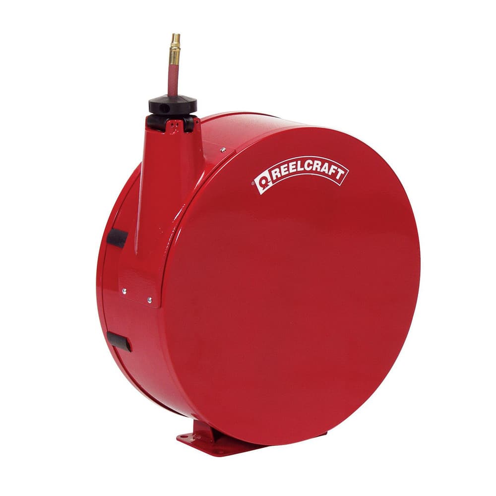 Reelcraft - Hose Reel with Hose: 1 ID Hose x 50', Spring Retractable