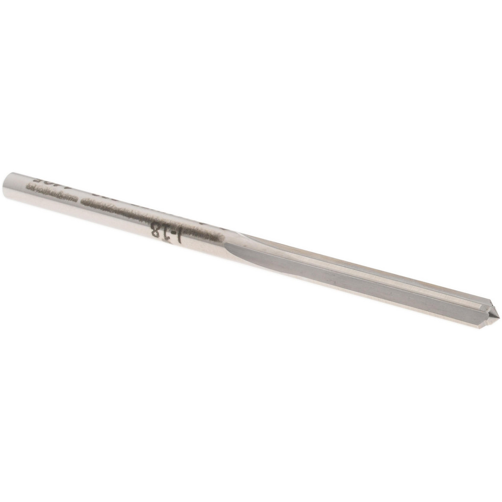 Made in USA 333-0.1495 Chucking Reamer: 0.1495" Dia, 3" OAL, 1" Flute Length, Straight Shank, High Speed Steel Image