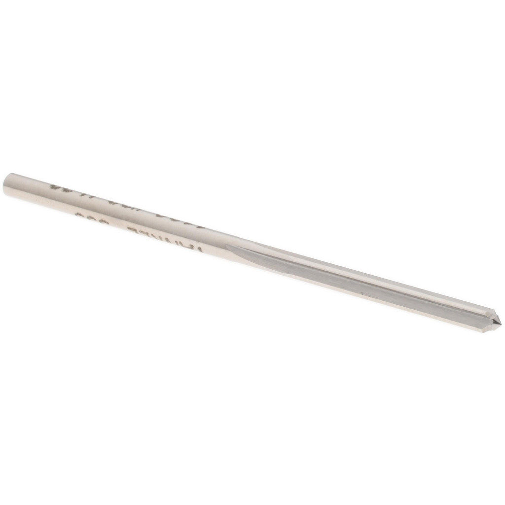 Made in USA 333-0.1130 Chucking Reamer: 0.113" Dia, 2-5/8" OAL, 7/8" Flute Length, Straight Shank, High Speed Steel Image