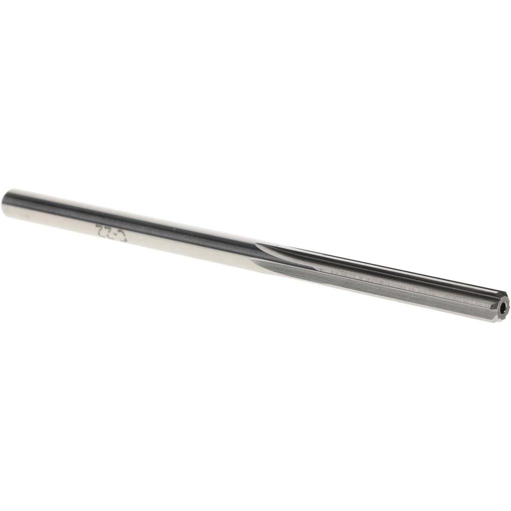 Made in USA 333-0.1875 Chucking Reamer: 3/16" Dia, 3-1/2" OAL, 1-1/8" Flute Length, Straight Shank, High Speed Steel Image