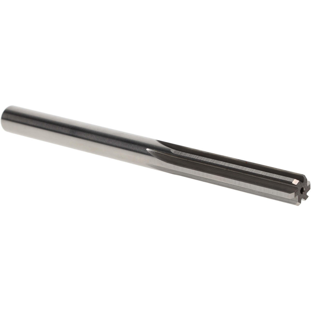 Made in USA 333-0.3594 Chucking Reamer: 23/64" Dia, 4-7/8" OAL, 1-3/4" Flute Length, Straight Shank, High Speed Steel Image